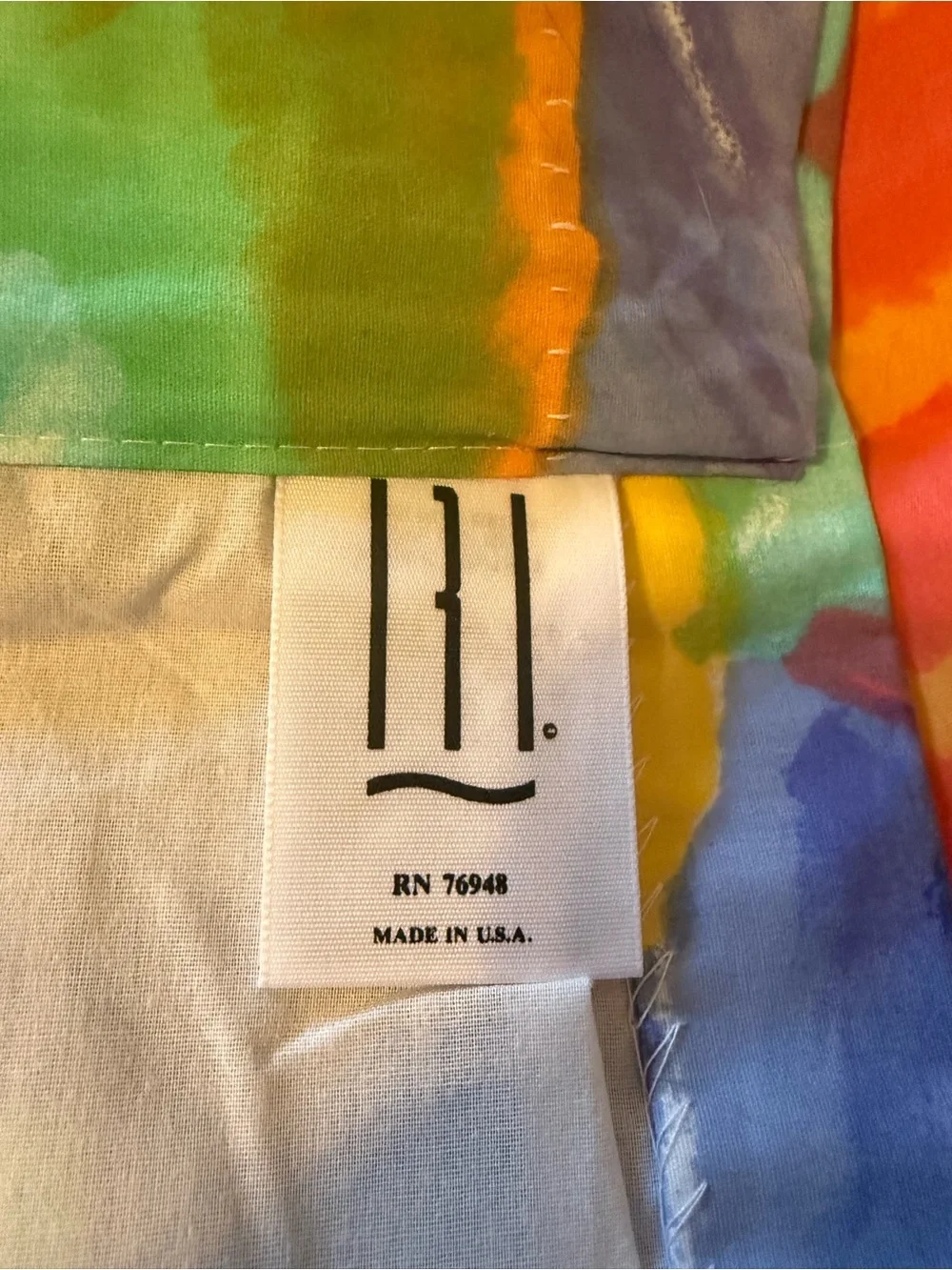 VTG 90s Bright Tropical Fish Lined 2 Windows Panels Curtain Multicolor